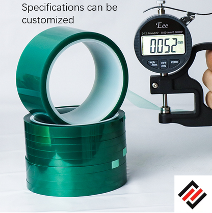 Specifications can be customized and free samples are available PET green high temperature tape without residual glue insulating tape for circuit board automotive painting and baking paint masking tape