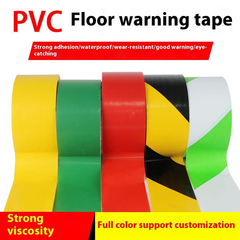 High Visibility Vinyl PVC Warning Tape Floor Marking Tape for Facility Warning Lane Marking