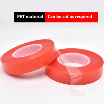 PET Double Sided Tape High Quality Red Polyester Tape Customized High Adhesive Tape