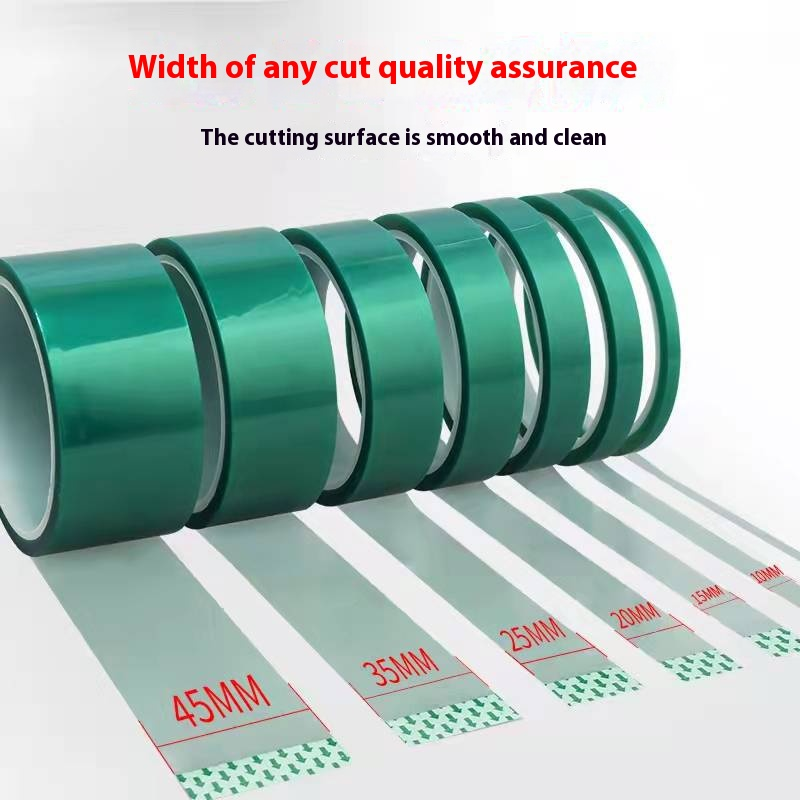 Specifications can be customized and free samples are available PET green high temperature tape without residual glue insulating tape for circuit board automotive painting and baking paint masking tape