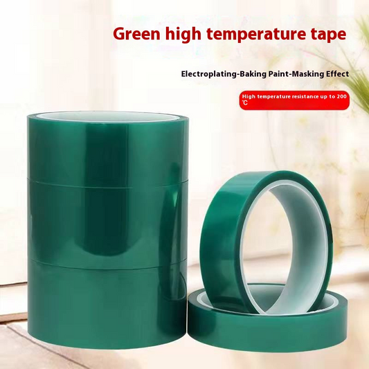 Specifications can be customized and free samples are available PET green high temperature tape without residual glue insulating tape for circuit board automotive painting and baking paint masking tape