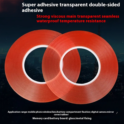 PET Double Sided Tape High Quality Red Polyester Tape Customized High Adhesive Tape