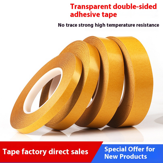 High temperature resistant transparent double-sided PET tape with strong adhesive force