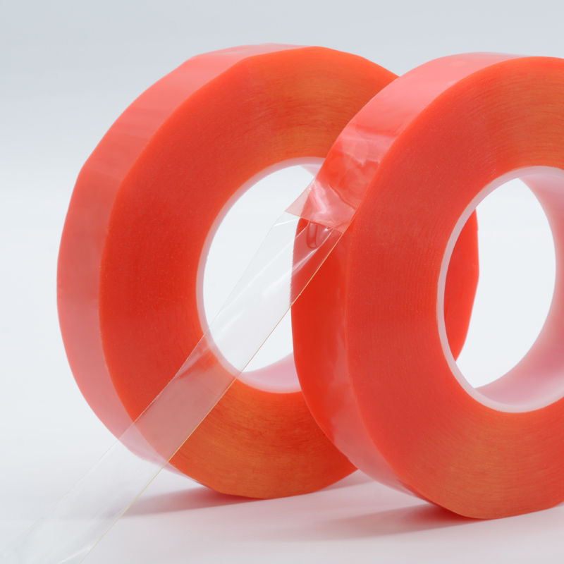 PET Double Sided Tape High Quality Red Polyester Tape Customized High Adhesive Tape