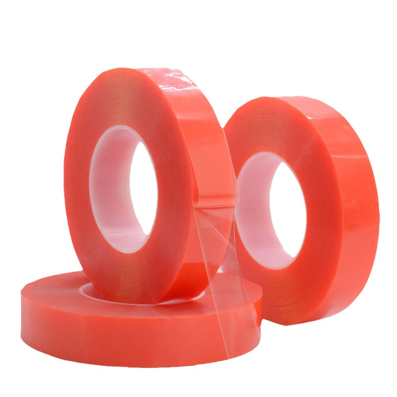 PET Double Sided Tape High Quality Red Polyester Tape Customized High Adhesive Tape